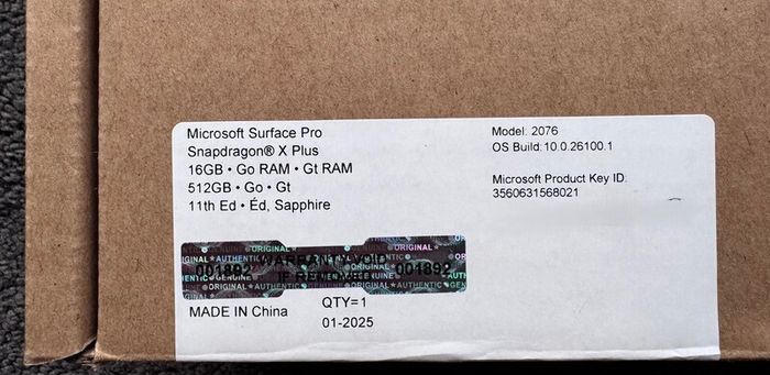 Microsoft Surface Pro Copilot+ PC (11th Edition)