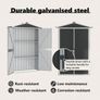 Garden Shed Anthracite 116x45x175 cm Galvanised Steel Image 8