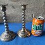 pair of barley twist epns candle sticks Image 2