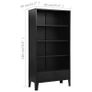 Bookshelf Industrial Black 90x40x180 cm Steel Image 2