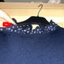 Navy blue garcia sweater/jumper with floral trim Image 3