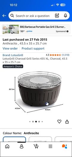 Genuine LotusGrill XL Charcoal BBQ + Original Folding Stand + Carry Bags
