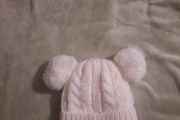 cream aran style bobble hat