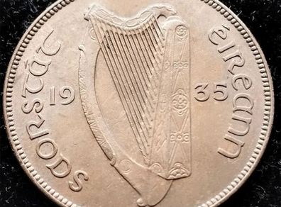 [#314] - Ireland 1935 | Irish 1d | Irish One Penny | KM.3 | High Grade