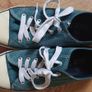 Green Canvas Trainers   Size 9 Image 4