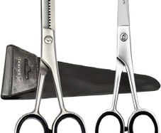 Professional Hair Cutting Scissors Kit/Thinning Shears/Barber/Hair Scissors Tools Set 6.5" Premium Japanese Stainless Steel Texturing Scissor/Thinning Scissors/Barber Scissors for Men/Women