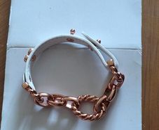 Guess Leather and Gold tone Bracelet