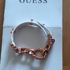 Guess Leather and Gold tone Bracelet