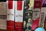 Irish whiskey empty boxes