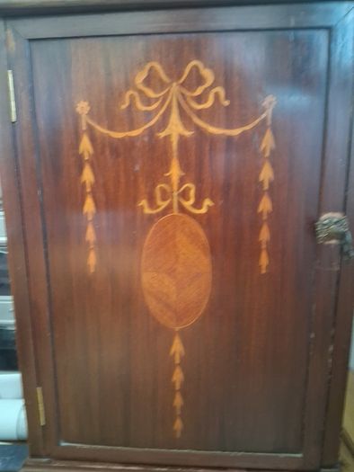 Pair of Mahogany Lockers