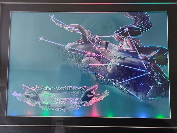 Taurus Birth Sign Neon Picture - final reduction for quick sale