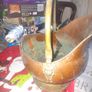 Beautiful Antique Brass, Copper and Porcelain Coal Scuttle Image 5