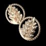 Vintage Hallmarked 18ct Gold Leaf Stud Earrings Image 8