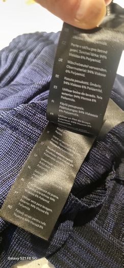 COS navy ribbed long skirt