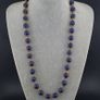 Vintage Blue Lapis Lazuli & Brass Beads Gemstone Necklace Image 5