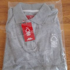 Nottingham Forest FC Grey Polo Shirt Adult Small New