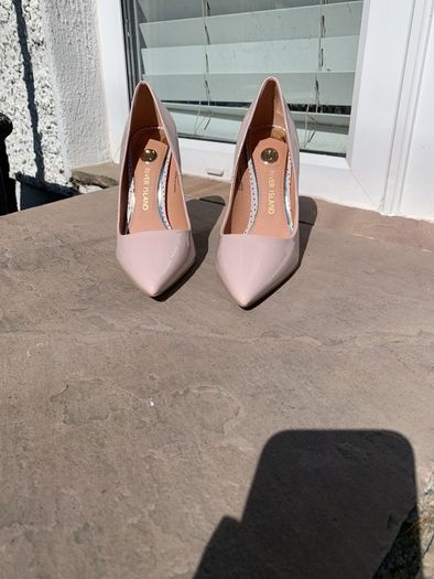 River Island Pink patent heels