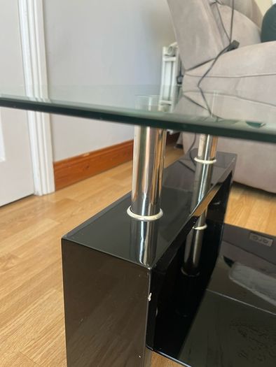 Glass coffee table