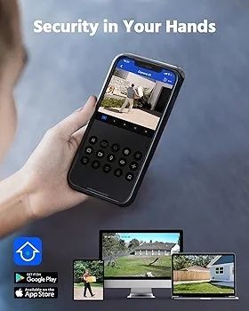 8 Channel Outdoor Security CCTV Camera System, Smart Human & Vehicle Detection, 3K Lite DVR with 1TB Hard Drive and 4 x 1920TVL 2MP Home Security Cams, Dual-light with Color Night Vision