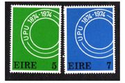 1974 Ireland Centenary of the Universal Postal Union (UPU) Centenary Commemorative Stamps Mint Never Hinged (MNH)