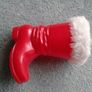 Vintage Red Santa Boot with White "Fur" Trim. Image 4