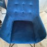 Turio Deep Blue Velvet Chair Image 3