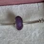 Pandora purple fascinating faceted murano glass charm perfect condition Image 7