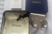 Hoops ear rings Fossil