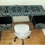 Zebra Retro Desk, Glass finish, Stainless Chrome Legs Image 3
