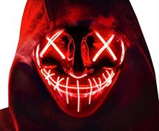 Halloween Mask LED Light up Mask Scary mask for Festival Cosplay Halloween Costume Masquerade Party