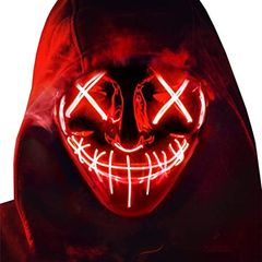 Halloween Mask LED Light up Mask Scary mask for Festival Cosplay Halloween Costume Masquerade Party