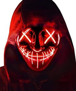 Halloween Mask LED Light up Mask Scary mask for Festival Cosplay Halloween Costume Masquerade Party