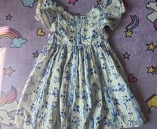 18-24m, Blue & White Floral Vintage Style Dress