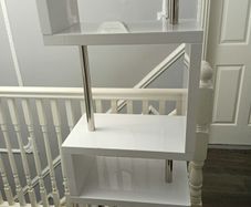 set of shelfs white and chrome perfect condition