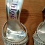 Chloe ladies champagne and diamante high heel sandals size 3 /Eu 36 Image 8