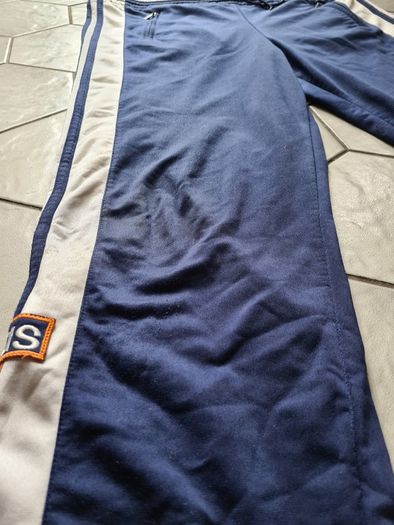 Women's Blue Adidas Vintage retro adibreak poppers Track Pants D4 Size L large trousers