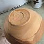 Vintage 11 inches in Di. 4 inches H. Wood Round Dough Bowl Primitive Farmhouse Kitchen Salad Serving Image 6