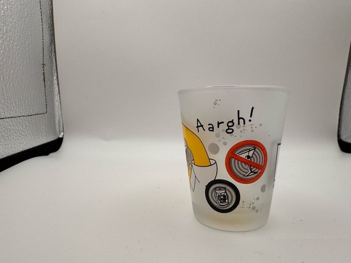 Vintage 2000 The Simpsons Matt Groening Frosted Shot Glasses