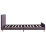 Bed Frame Taupe Fabric 135x190 cm Image 4