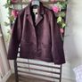 Bnwt Burgundy H&M suede effect jacket size xsmall Image 2