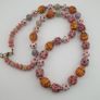 Antique Venetian Style Mix Eyes & Feather Desgin Glass Beads Necklace Image 2