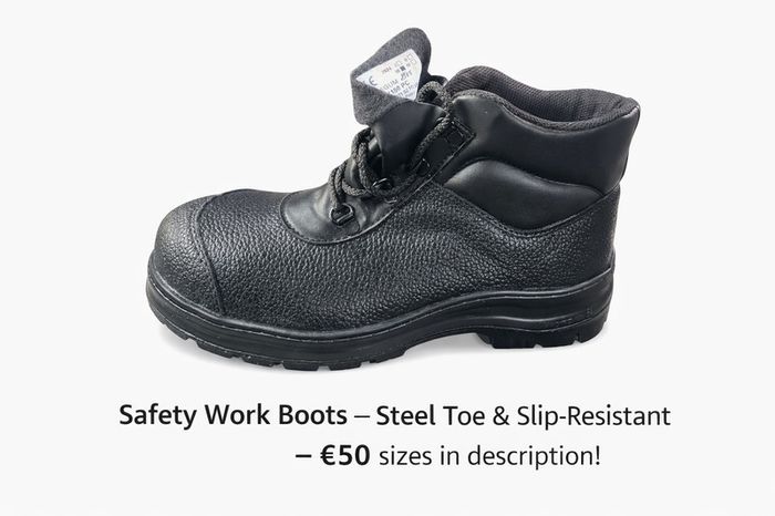 Prices in description! PPE Workwear Sale  Safety Boots, Work Gloves, Masks & Bulk Deals
