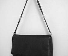 GIANNI VERSACE black leather handbag
