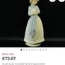 Vintage tall Nao Lladro figurine Girl holding puppy  H 25 cm Image 5
