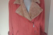 Coral ramones style fur jacket size XXL UK16 EU44 Postage included