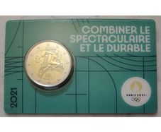 France 2 Euro Base Metals Brilliant Uncirculated Coin 2021 - Olympic Games Paris 2024 - 2 Euro Commemorative Coin