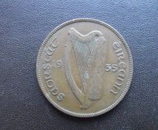 1935 Irish Free State. One Penny.