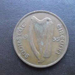 1935 Irish Free State. One Penny.