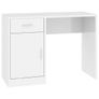 Desk with Drawer & Cabinet High Gloss White Image 4