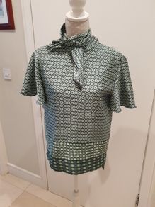 Zara geometric silky feel top uk10 bnwt